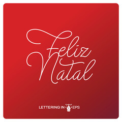 Lettering Feliz Natal para composição