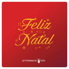Lettering Feliz Natal para composição
