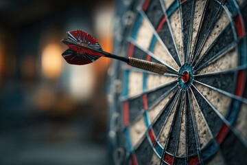 Precision and Accuracy Concept With Dart in Focus