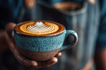 Coffee Culture Concept with Barista and Cup