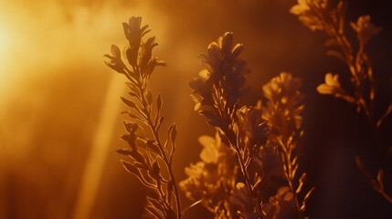 Golden hour blossoms. Soft light illuminates delicate white flowers