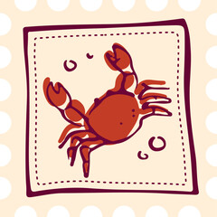 Postage Seal with Crab