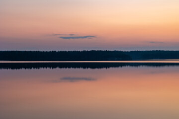 sunrise over the lake