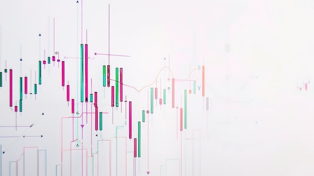 Minimalist Cryptocurrency Price Chart on White Background for Financial Design