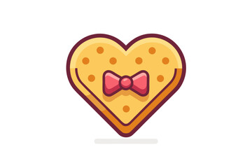 heart shaped cookie with dotted icing sweet dessert icon