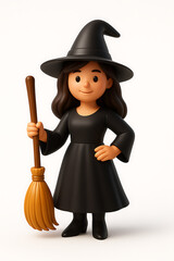 &ldquo;Luxuoso personagem de Halloween 3D isolado em fundo branco&rdquo;. IA generativa	