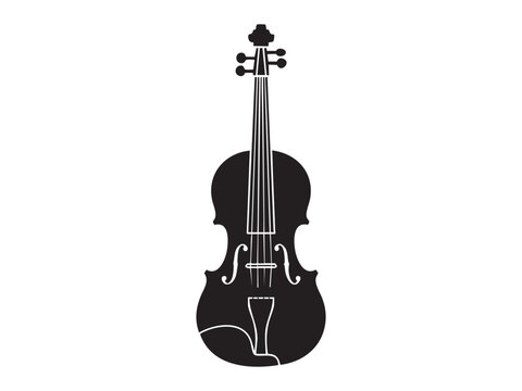 violin vector isolated on white