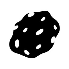 Fototapeta premium Abstract Black and White Blob Shape with Spots for Graphic Design