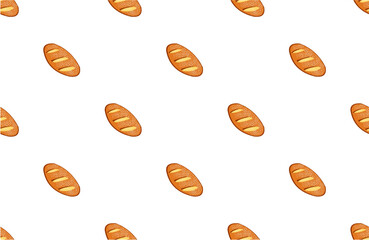 Seamless pattern with French bread