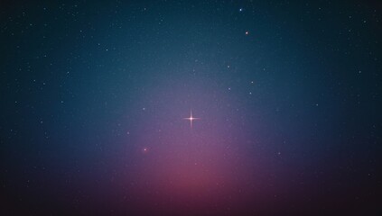 Showing bright central star with diffraction spikes in outer space among smaller orange-red stars