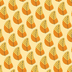 Seamless background of autumn leaves