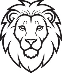 Lion head line icon, outline vector sign, linear pictogram isolated on white. Symbol, logo illustration