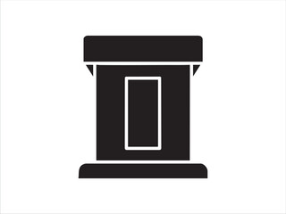 Tribune icon vector, filled flat sign, solid pictogram isolated on white. Symbol, logo illustration.