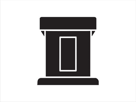 Tribune icon vector, filled flat sign, solid pictogram isolated on white. Symbol, logo illustration.