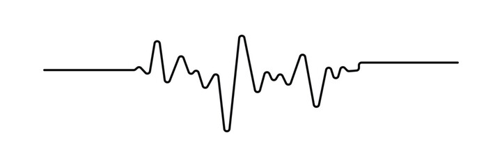 Vector art of heartbeat line for medical concept. cardiology line wave. 