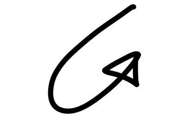 Hand Drawn Double U Shape Reversing Arrows Doodle Vector Set