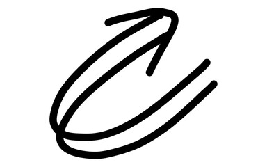 Hand Drawn Crossing U-Shaped Arrows Intersection Doodle Vector