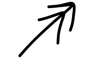 Hand Drawn Double-Headed Reversible Arrow Outline Doodle Vector