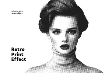 Retro Print Photo Effect