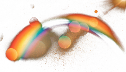 Dreamy Lens Flare Overlay with Soft Prism Glow Texture PNG