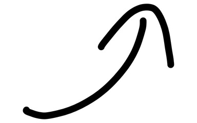 Hand Drawn Smooth Soft Rounded Forward Arrow Doodle Vector Icon