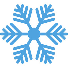 Snowflake hand drawing blue element