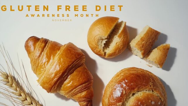gluten free diet awareness month. cake bread video.
