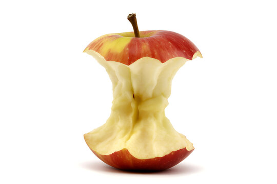 Apple core isolated on white background