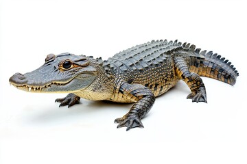 Naklejka premium crocodile isolated on white background