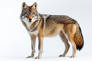 Obraz premium gray wolf on a white background