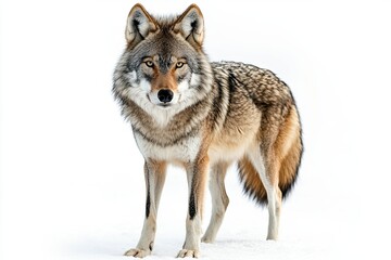 Fototapeta premium gray wolf on a white background