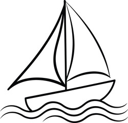 silhouette of a sailing ship