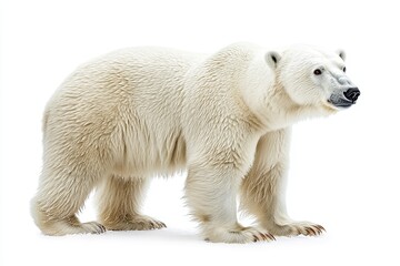 Polar bear on a white background.