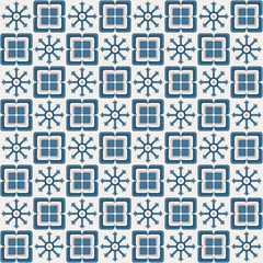 Obraz premium Vintage Style Floral Square Ornament Seamless Pattern Classic Decoration