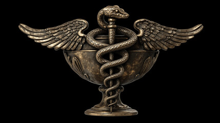 Pharmacy Caduceus Symbol - Bowl of Hygieia Medical Healthcare Icon