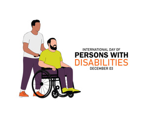 Fototapeta premium International Day of Persons with Disabilities, December 03. A banner design with a beautiful art and illustration. Poster, placard Card design.