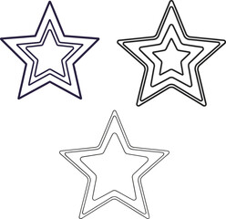 A simple clean star icon design presented as a silhouette isolated on a white background perfect for digital interfaces and graphic design projects isolated on white background