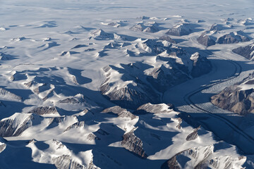 グリーンランド　氷河、氷山