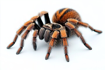 Tarantula spider on a white background