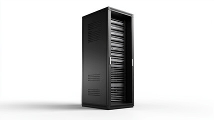 Enterprise IT Infrastructure Server Rack Cabinet in Modern Data Center Technology Setting