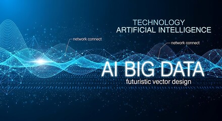 Artificial Intelligence Big Data Technology Futuristic Digital Background.