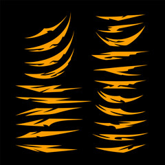 Abstract tribal graphics for racing vinyl design