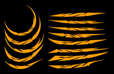 Abstract tribal graphics for racing vinyl design