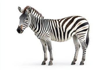 Fototapeta premium zebra animal isolated on white background