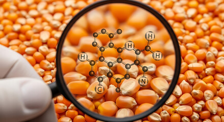 Magnifying Corn Examining Molecular Structures in Maize for Scientific Insights - Generated image 1