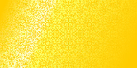 Bright Yellow Islamic Geometric Pattern Background
Golden Arabic Style Mandala Texture Wallpaper, Ramadan or Luxury Festive Yellow Backdrop
