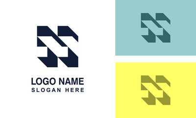 NM or MN negative space logo