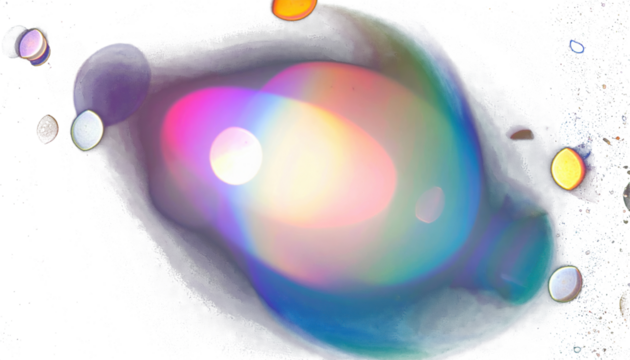 Soft Bokeh Rainbow Gradient Overlay with Grainy Film Texture PNG