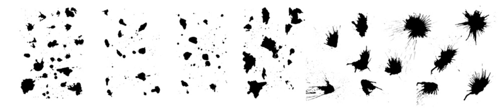 インクスプラッターブラシベクター（飛び散り・しぶきテクスチャセット）Ink Splatter Brush Vector &ndash; Ink Drip and Splash Texture Set
