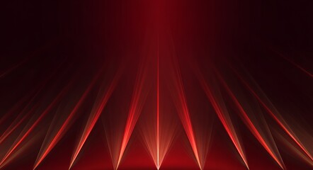  red background with laser beams  light and shadow effects  symmetrical composition high contrast and modern style. abstract digital art design for a graphic or banner template.